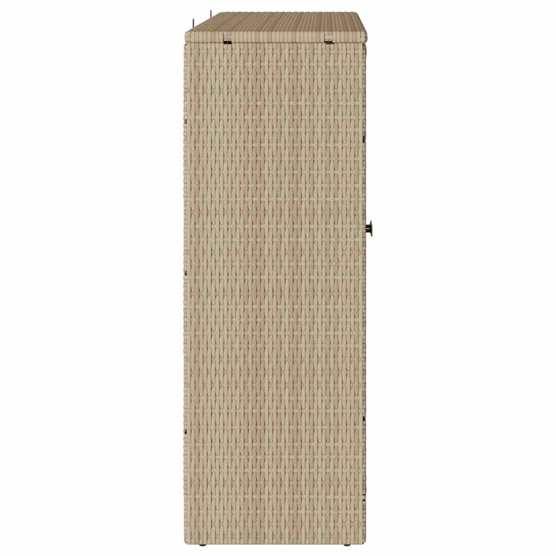 vidaXL Storage Cabinet Beige/Brown/Grey 100x36x102 cm Rattan - 14.2 x 39.4 x 40.2