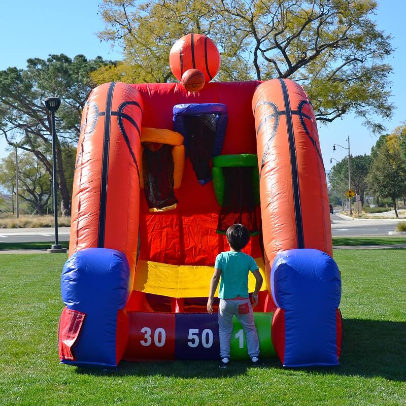 JumpOrange Baseball Target Game Inflatable for Kids and Adults (with Blower and Foam Bat)