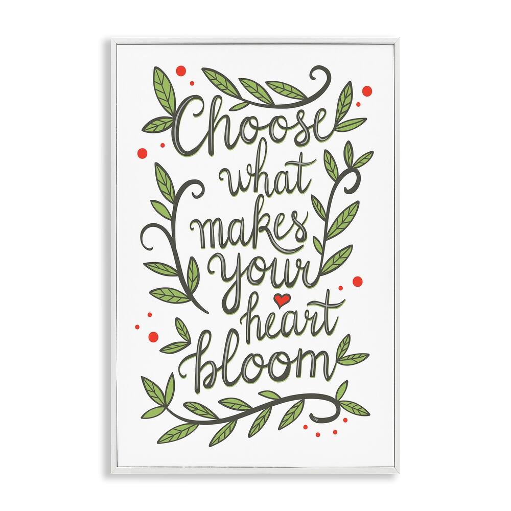 Stupell Makes Your Heart Bloom Framed Giclee Art Design By Martina Pavlova