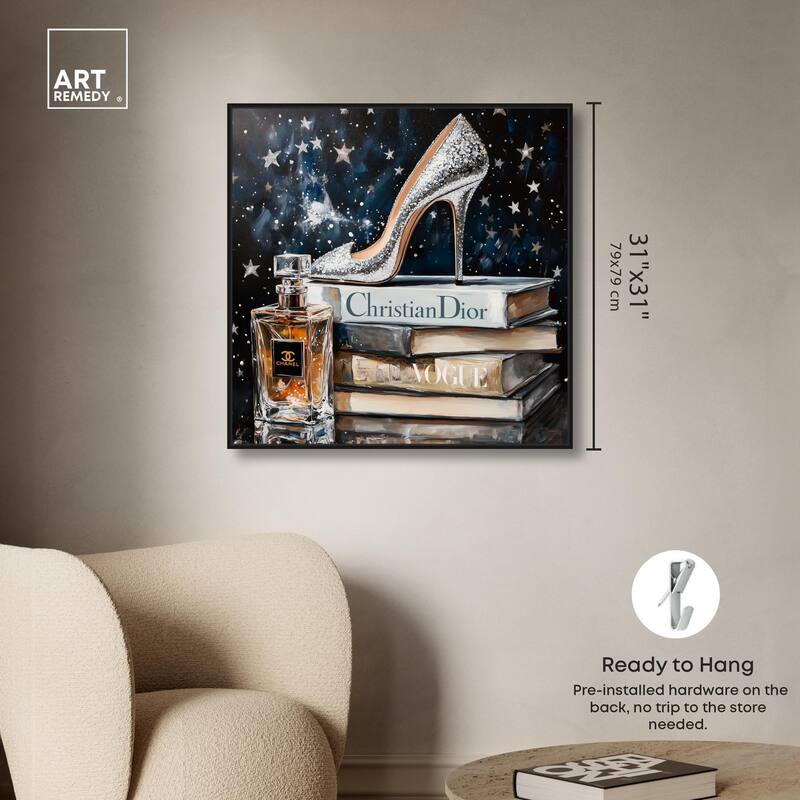 Sparkling Stars Heel Canvas by Art Remedy