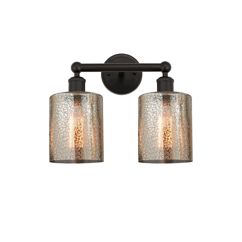 Innovations Lighting 616-2W-12-14 Cobbleskill Vanity Cobbleskill 2 - Oil Rubbed Bronze / Mercury