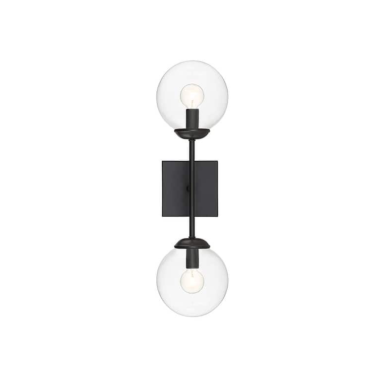 Meridian M90001 2 Light 20" Tall Wall Sconce - Black
