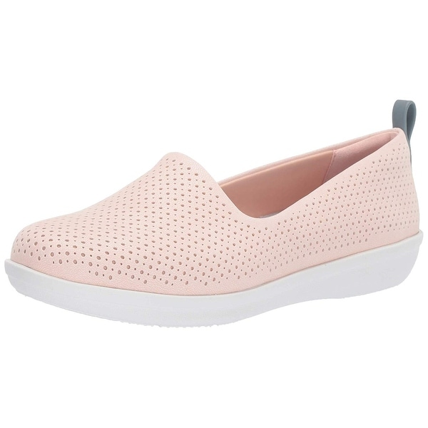 clarks pink loafers