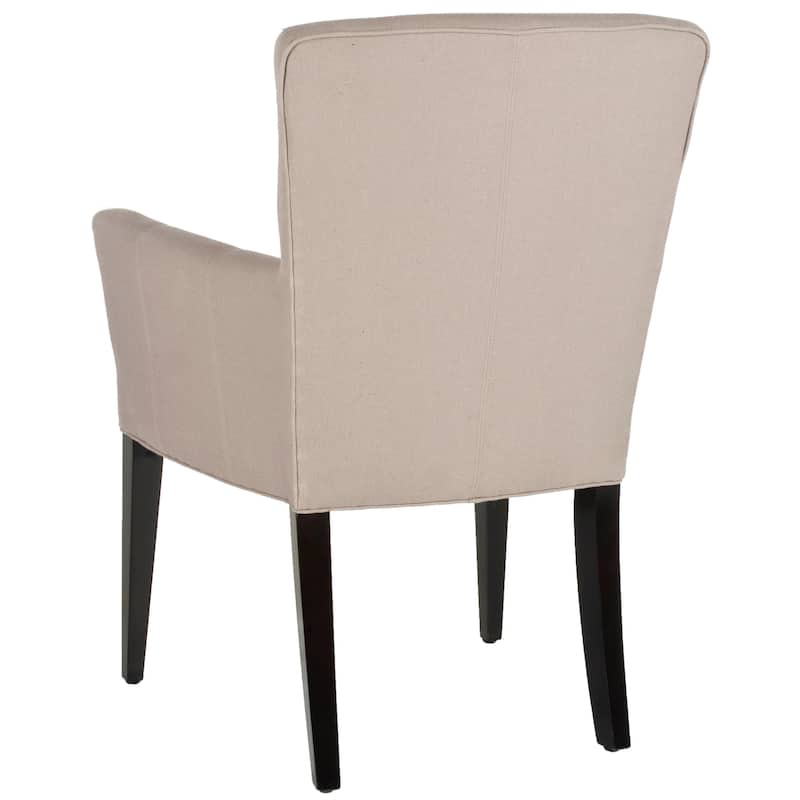 SAFAVIEH Kandace Taupe Arm Chair - 26.8" x 25.8" x 39.2" - 27Wx26Dx39H