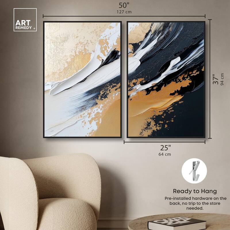Forces III Canvas Set of 2 by Art Remedy