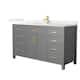 Option Dark Gray / Giotto Quartz Top / Brushed Gold