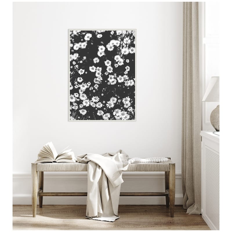 Kate and Laurel Sylvie Chamomile Framed Canvas by Alicia Abla
