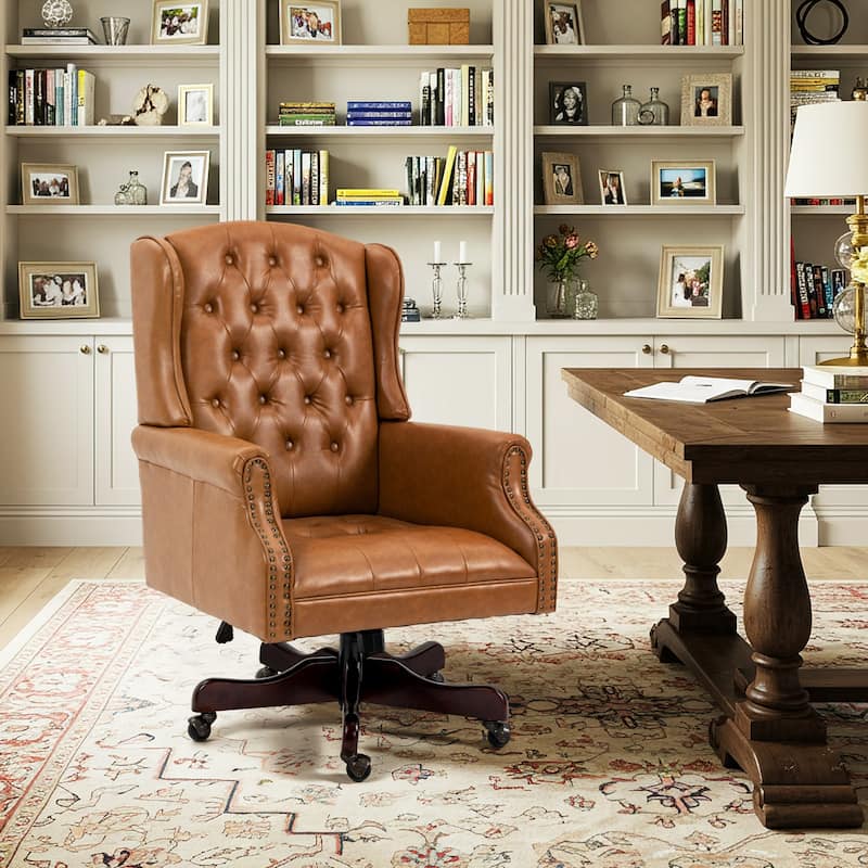 AVAWING Classic Executive Office Chair High Back Wingback Boss Chair
