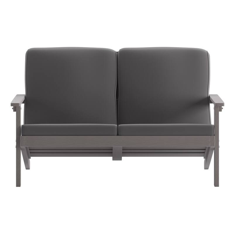 All-Weather Poly Resin Adirondack Loveseat & Cushions