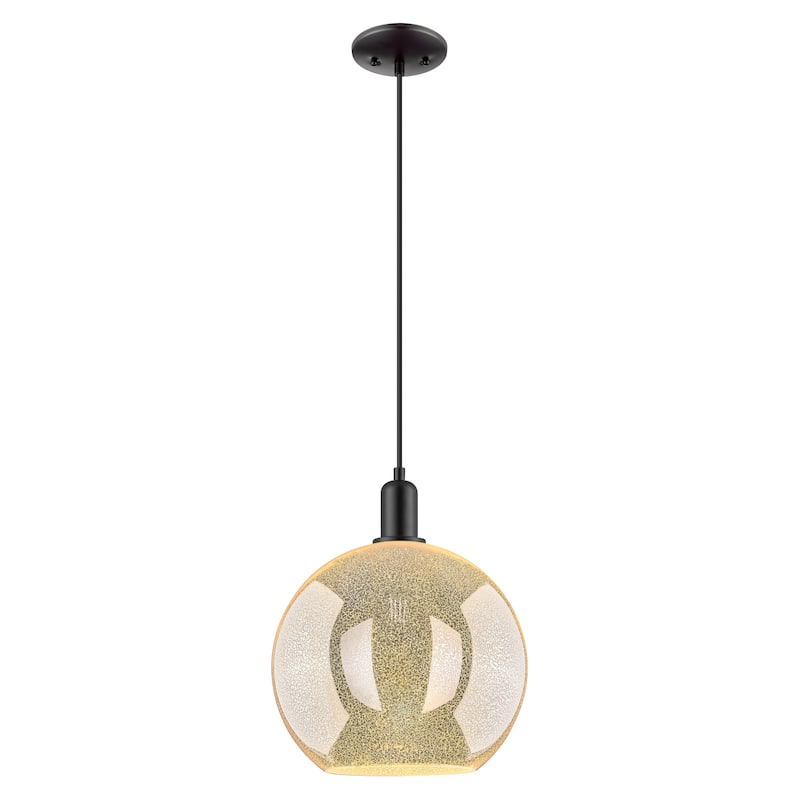 Innovations Lighting Endless Possibilities Arcadia - Athens - 1 Light 12" Cord Hung Mini Pendant - Mercury/Matte Black
