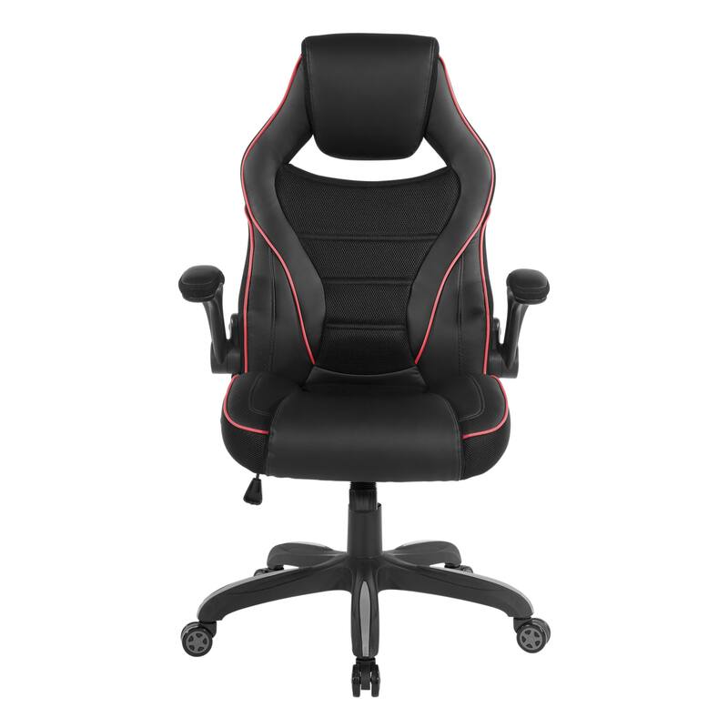 Xeno Gaming Chair in Faux Leather with Color Accents