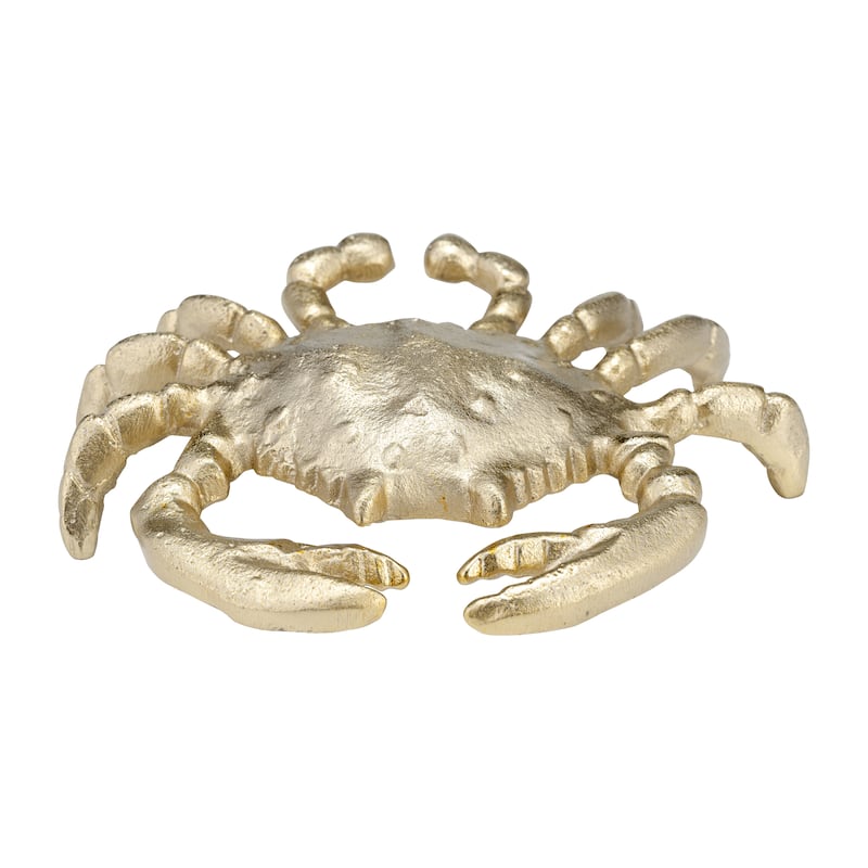 Sagebrook Home 7" Metal Contemporary Decorative Coastal Beach Ocean Crab Statue Table Decor