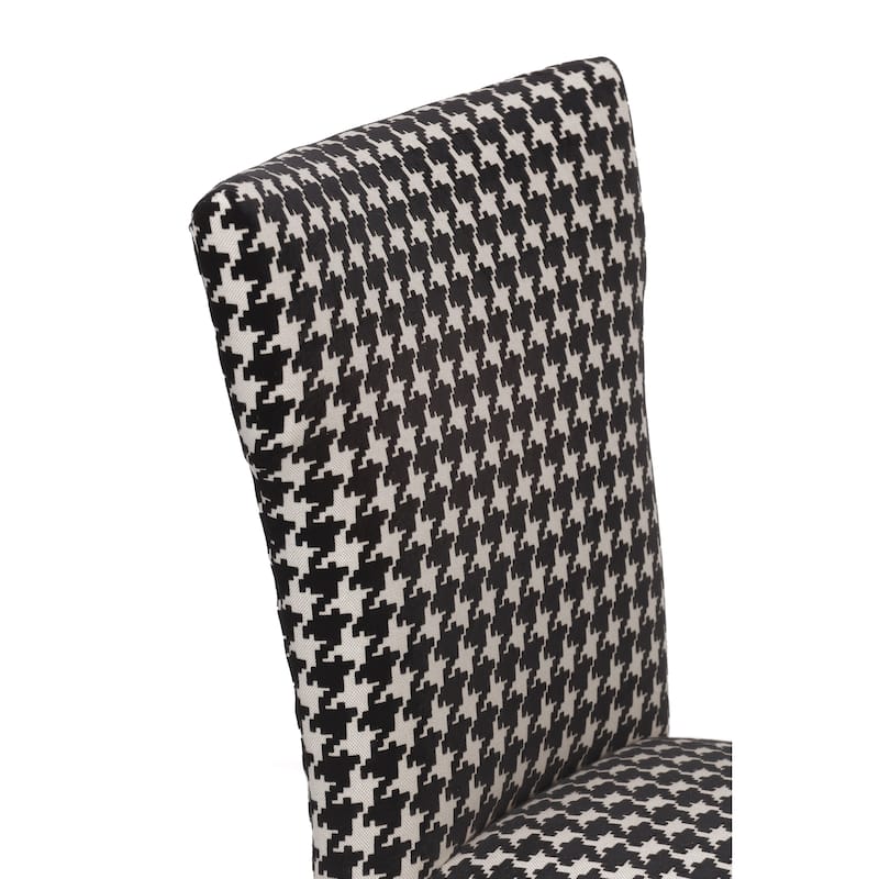 Bella Houndstooth Transitional Wingback Dining Room Chair