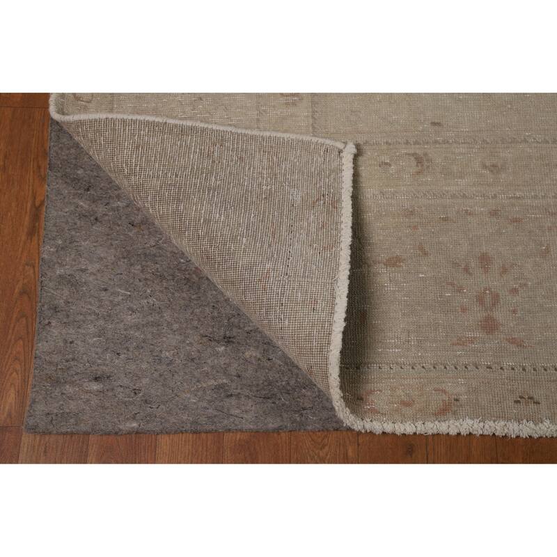 Distressed Tabriz Persian Vintage Rug Hand-Knotted Wool Carpet - 9'11" x 12'9"