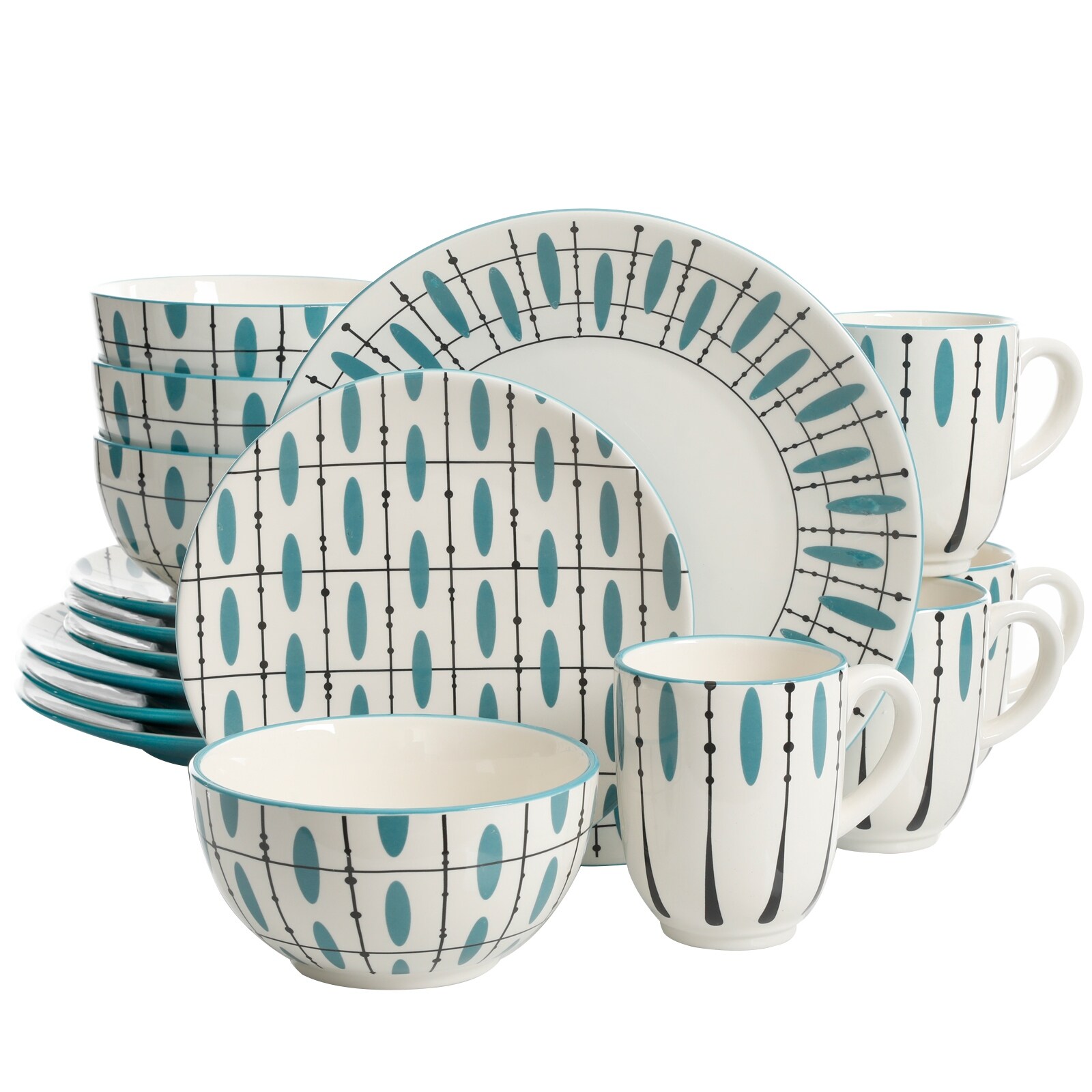 Shop Laurie Gates Luminescent 16 Piece Dinnerware Set Hand