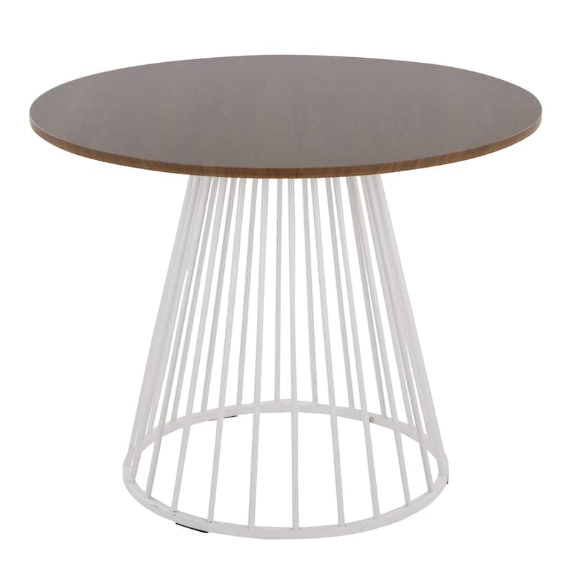 Silver Orchid Canary Pugo Round Dining Table with Pedestal Base