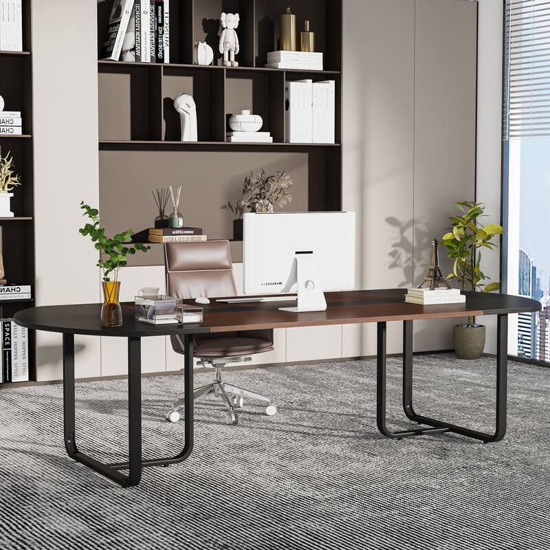 70.86" Large Oval Executive Computer Desk