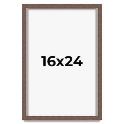 16x24 Shadow Box Frame Brown | 1.125 inches Deep Real Wood Rustic