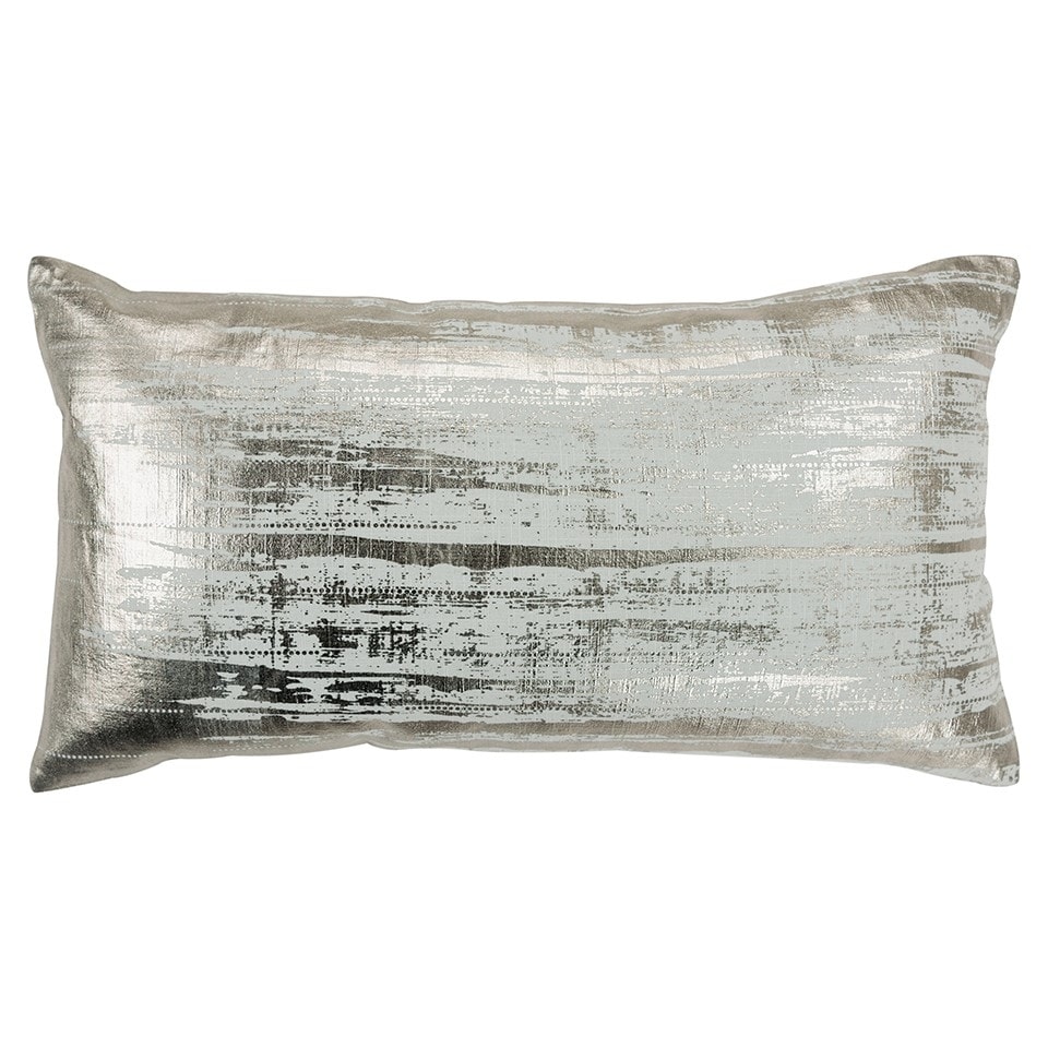 Aqua Distressed Brush Stroke Lumbar Pillow Bed Bath Beyond 39527019