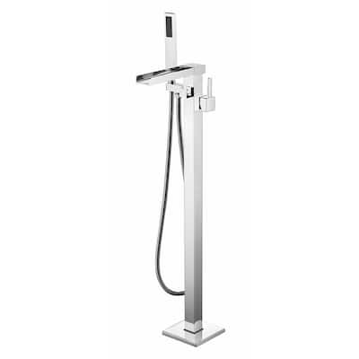 Cascata Free Standing Bathtub Filler/Faucet w/ Handheld Showerwand - N/A