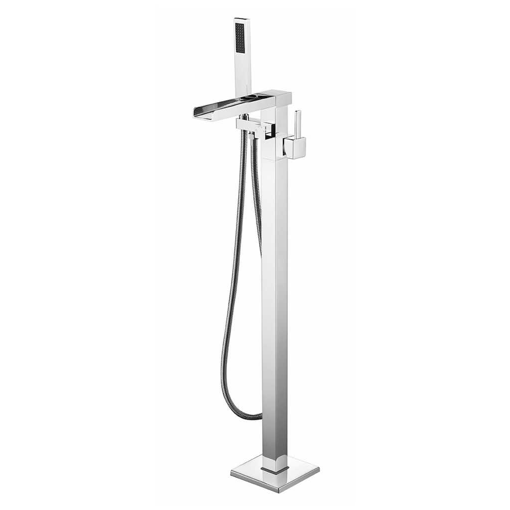 Cascata Free Standing Bathtub Filler/Faucet w/ Handheld Showerwand - N/A