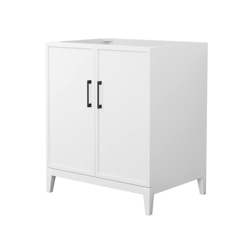 Wyndham Collection WCH717130S-CX-MXX Elan 29" Single Free Standing - White / Matte Black Hardware