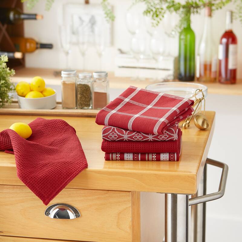 DII Assorted Kitchen Dishtowel & Dishcloths (Set of 5)