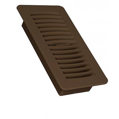 American Imaginations 3 in. x10 in. Plastic Ventilation Floor Diffuser in Brown; Brown Hardware - N/A
