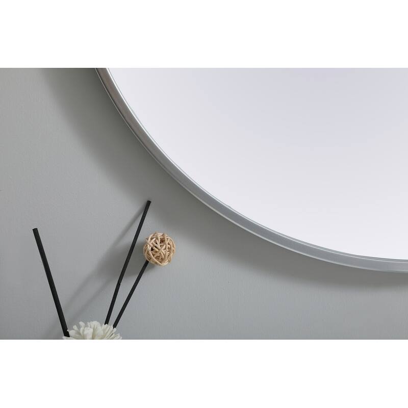 Indigo Home Metal Frame Oval Mirror 24x36 Inch
