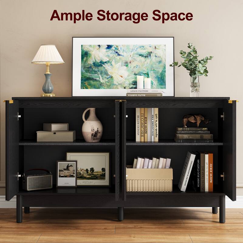 Buffet Cabinet with Doors and Adjustable Shelves