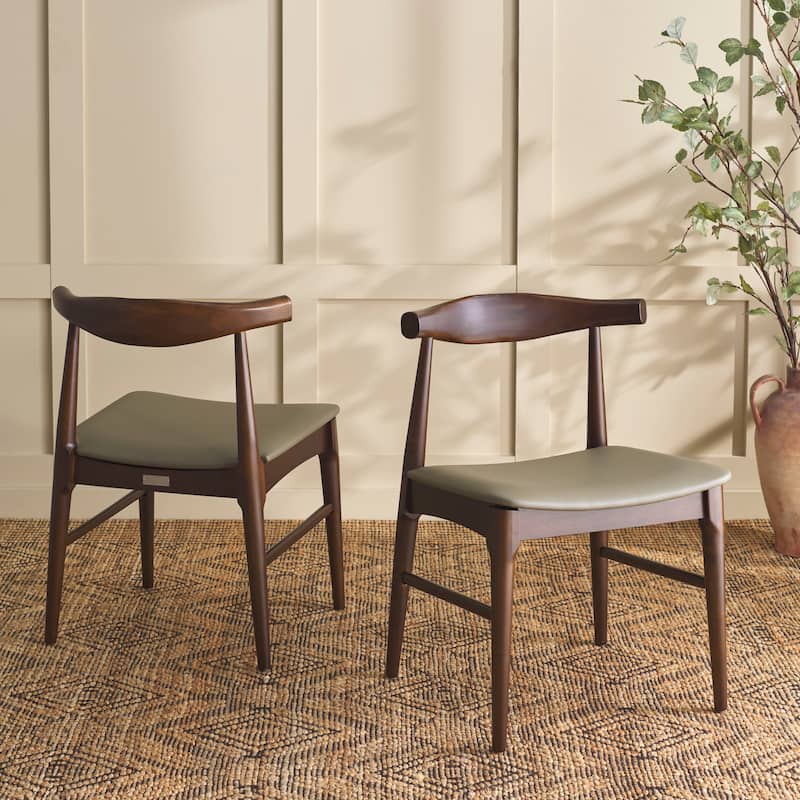 SAFAVIEH HOME Elbow Dining Chair (Set of 2) - 21"W x 19"D x 30"H