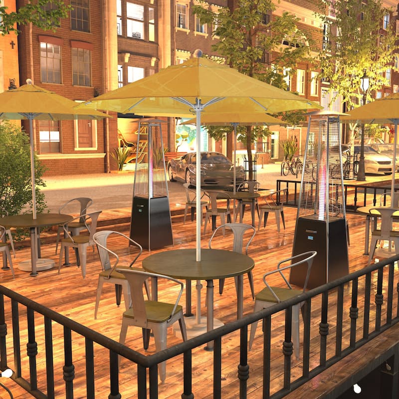 California Umbrella 75' Venture Series Patio Umbrella, White Aluminum Pole Fiberglass Ribs Push Lift Olefin - Lemon