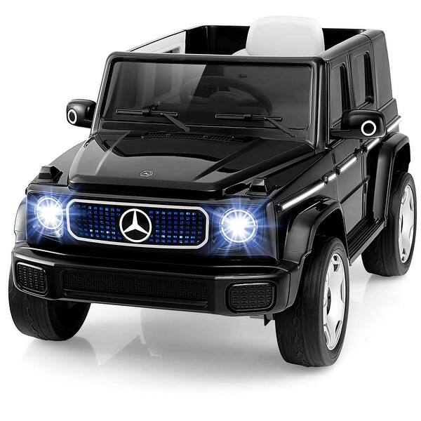 slide 2 of 20, Costway Licensed Mercedes-Benz EQG Kids Ride On Car with Remote - See Details Black