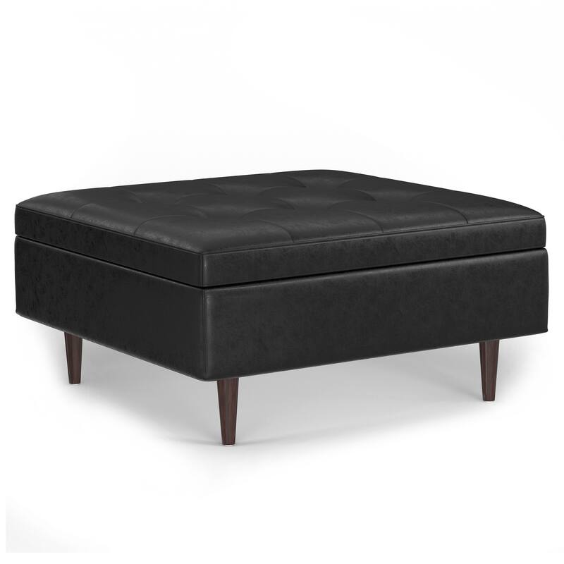 WYNDENHALL Blanchette Mid Century Modern Storage Ottoman