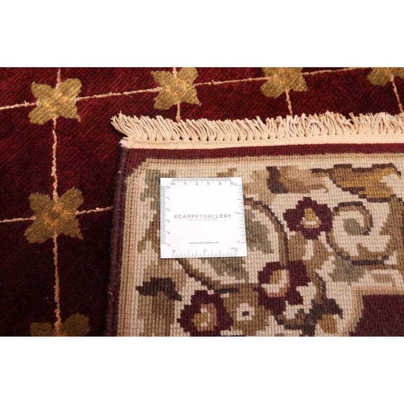 ECARPETGALLERY Hand-knotted Opulence Dark Red Wool Rug - 2'7 x 9'7