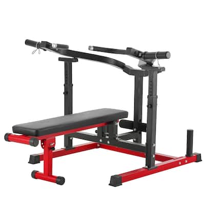 Carbon Steel Chest Press Bench Adjustable Seat and Handles Multi-Position for Full Body Workout - 63” x 61” x 30”