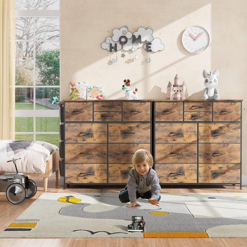10 Drawer Dresser Fabric Closet Storage Tower Organizer Unit Bedroom