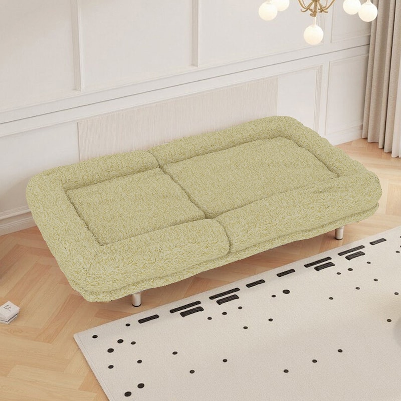 Folding Sofa Chair with 5 Adjustable Positions Plush Floor Lounge Chair for Gaming, Meditation, and Relaxation