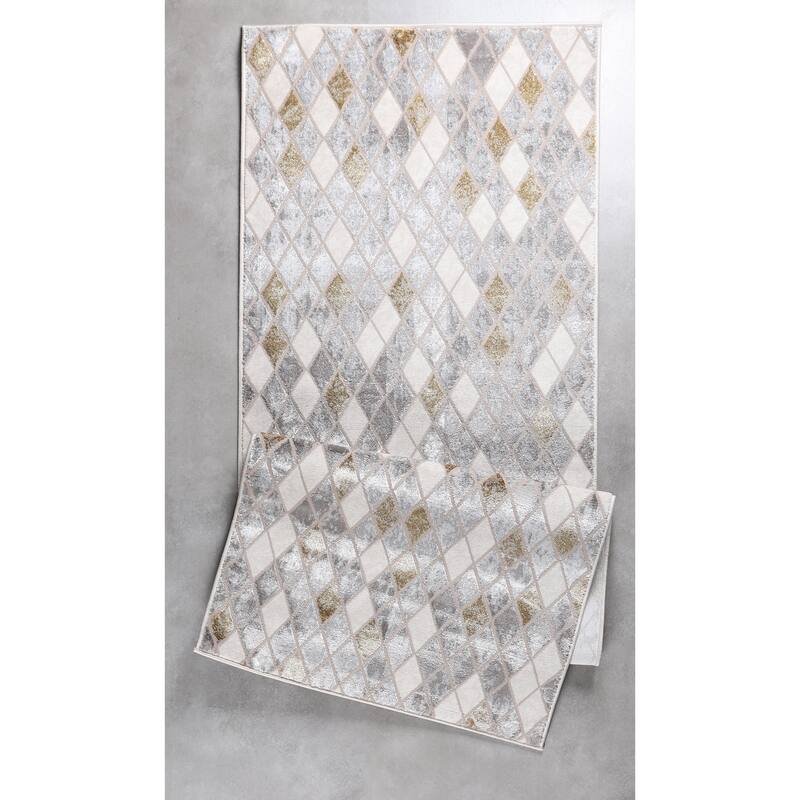 Viana Collection Modern Abstract Area Rug