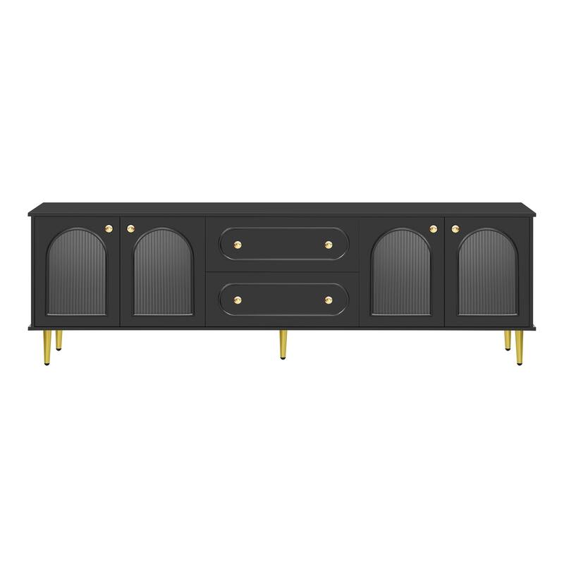 78.7" TV Stand, Storage Media Console w/ 2 Drawers, 2 Cabinets