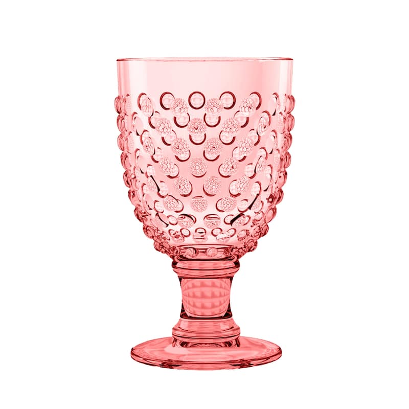 Abode Homewares Hobnail Acrylic Wine Glass - 17 oz - Set of 6
