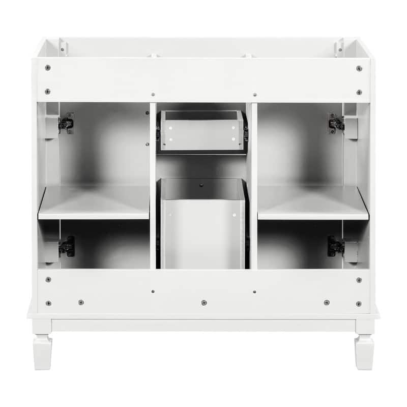 36" Bathroom Vanity without Top Sink, Bathroom Cabinet with 2 Soft Closing Doors and 2 Drawers
