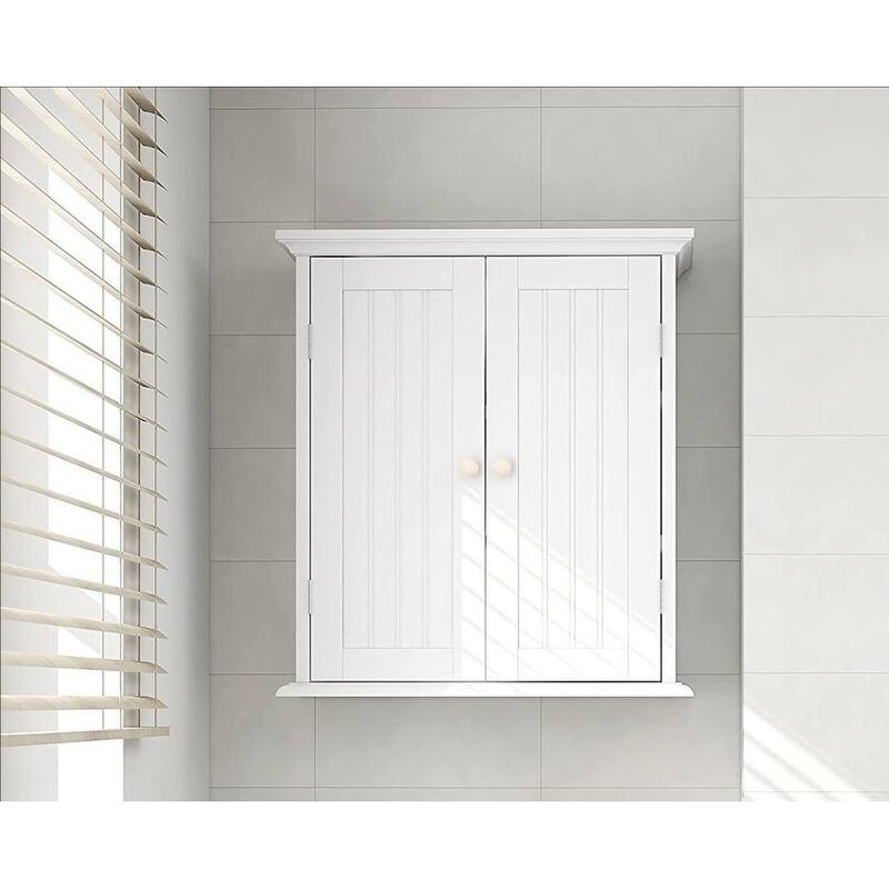 Bathroom Wall Cabinet with 2 Doors and Adjustable shelves