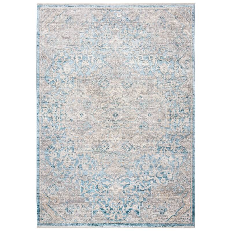 SAFAVIEH Dream Gobnait Vintage Abstract Polyester Rug - 2'6" x 4' - Blue/Grey