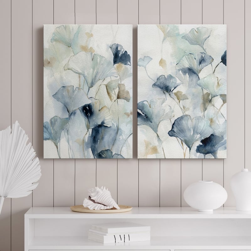 Indigo Ginkgo I Premium Gallery Wrapped Canvas - Ready to Hang