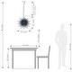 preview thumbnail 3 of 18, Interior Decor Starburst Crystal Chandelier 8-lights Firework Globe Pendant Lamp - W20"xH20"