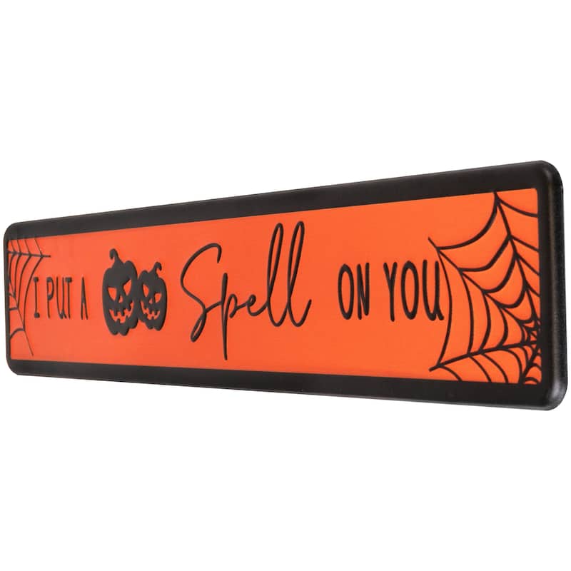 "I Put a Spell on You" Metal Halloween Wall Sign - 20"