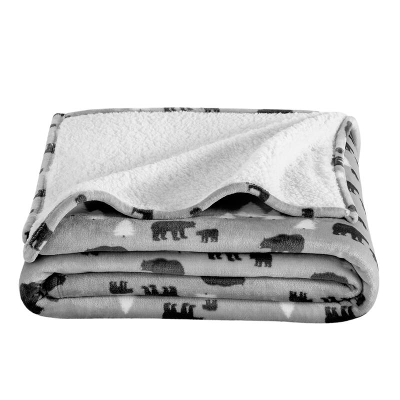 Bare Home Sherpa Fleece Blanket - Reversible Plush Bed Blanket