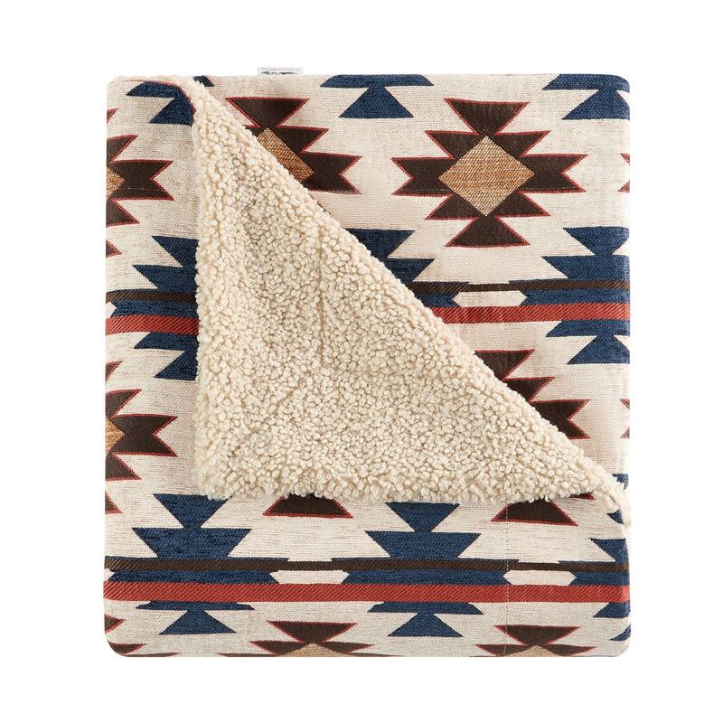 Tasha Polizzi for Paseo Road Western Design Teddy-Backed Bouclé Plush Throw, 50" x 60"