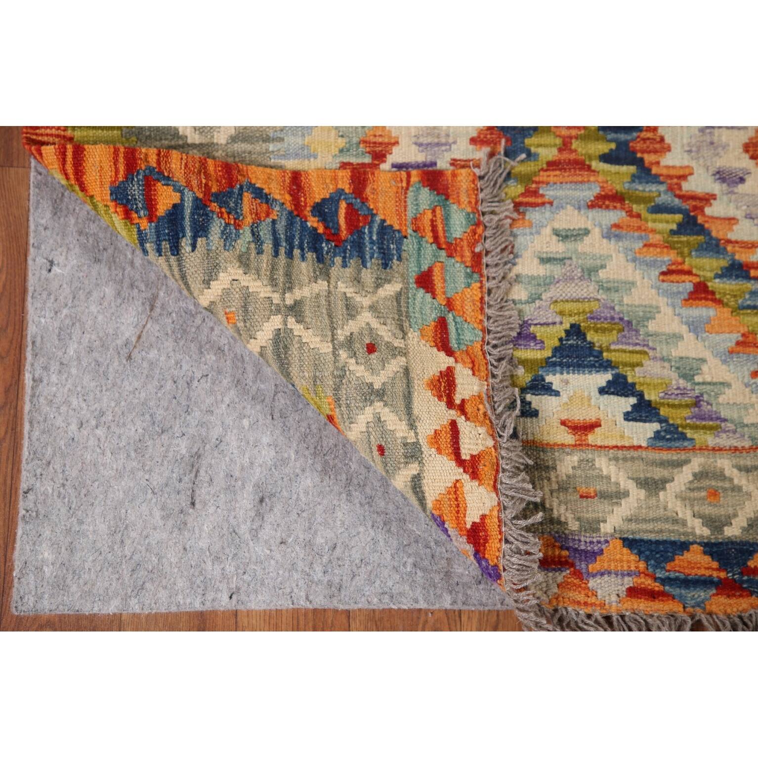 Multicolor Kilim Oriental Area Rug Flatweave Dining Room Wool Carpet